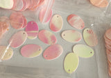 Craftuneed Bundle 1600Pieces Pink Rainbow Oval Shape Sequins Craft Supplies for DIY Projects Costumes & Embellishments