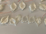 Bundle 70pcs ivory sew on acrylic leaves beads sewing leaf beads 4.5x2.8cm