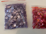 Craftuneed Bundle 8packs silver lilac rose pink Hologram Round Cupped Sequins 6mm approx 13600pcs