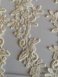 Craftuneed Bundle 6pcs champagne lace applique sew on embroidered floral lace motif patch