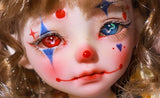 Craftuneed 1:6 Scale Circus Princess BJD Doll Dorina Clown Girl with Hand-Painted Face Makeup Colourful Costume Collectible