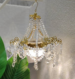 Craftuneed Handmade 1:6 miniature dollhouse chandelier doll ceiling lighting props
