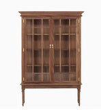 Craftuneed 1:6 Miniature Dark brown Display Cabinet Dollhouse Showcase Bookcase Wine Wood Cabinet Doll Furniture