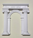 Craftuneed 1:12 Scale Dollhouse Arch Door Miniature Diorama Backdrop for Dolls European Style Ornate Gothic Archway