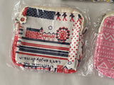 Craftuneed Job lot 5pcs small cosmetic makeup wash bag toiletry bag cotton travel bag