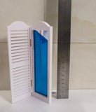 1:8 Scale Miniature Wardrobe Closet with Full-Length Mirror DIY Kit | Flat Pack Dollhouse Furniture