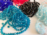 Craftuneed Bundle 1500pcs sew on crystal shape bicone beads 4mm royal blue red black lagoon blue pink green blue clear