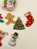 Craftuneed Bundle 30pieces iron on Christmas Santa Claus embroidery applique motif garment badge patches