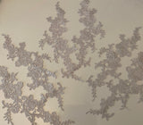 Craftuneed Bundle 6pcs grey lace applique sew on embroidered floral lace motif patch