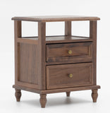 1:6 Scale Dollhouse Bedroom Furniture Miniature Wooden Bed Frame Mattress Bedside Cabinet Dressing Table with Mirror For Dolls Handmade Craftuneed