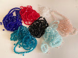 Craftuneed Bundle 1500pcs sew on crystal shape bicone beads 4mm royal blue red black lagoon blue pink green blue clear