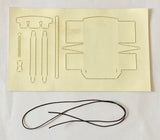 Craftuneed 1:6 miniature doll faux leather handbag accessories DIY craft kit for dollhouse handbag making