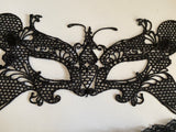 Bundle 4 Pcs Black Lace Masquerade Eye Mask & Sticker Set - Gothic, Cat Ears, Butterfly For Halloween, Party, Cosplay, Costume Accessories