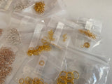 Craftuneed Bundle 550pcs Stainless Steel Circle Jump Rings 3mm - 10mm for craft making jewellery findings silver rose gold colour