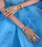 Craftuneed 1:6 Scale Fairytale Doll Jewellery Gold Crown Necklace Earrings & Bracelets Miniature Elegant Princess Accessories