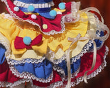 Craftuneed 1:6 Scale Circus Princess BJD Doll Dorina Clown Girl with Hand-Painted Face Makeup Colourful Costume Collectible