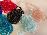 Craftuneed Bundle 1500pcs sew on crystal shape bicone beads 4mm royal blue red black lagoon blue pink green blue clear