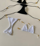 Craftuneed 1:6 handmade 28 - 32cm height doll bikini dollhouse swim clothing black or white One size