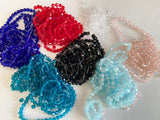 Craftuneed Bundle 1500pcs sew on crystal shape bicone beads 4mm royal blue red black lagoon blue pink green blue clear