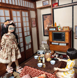 1:6 Scale Japanese Room Miniature Kit - Unpainted Unfurnished Flat Pack Wooden Dollhouse Scene Craft Supply