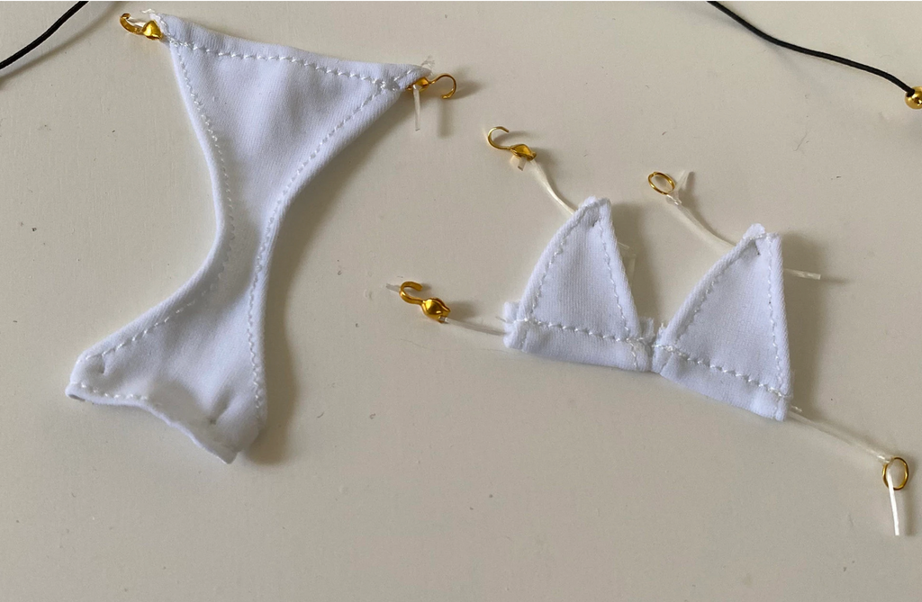Craftuneed 1:6 handmade 28 - 32cm height doll bikini dollhouse swim clothing black or white One size