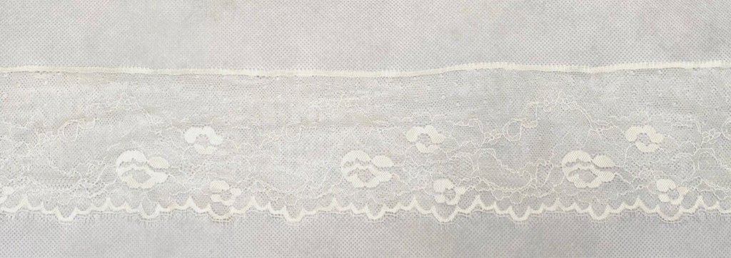 Craftuneed Bundle 5 Meters ivory eyelash style lace trim sew on cotton floral embroidered dress lace trimming