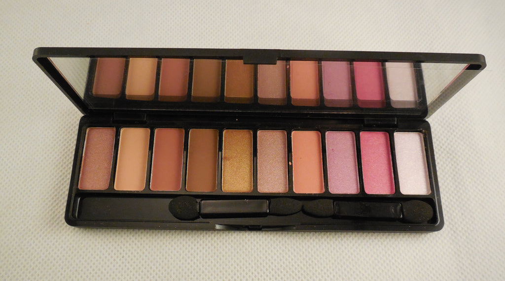 Professional 10 colours eyeshadow palette eye shadows makeup kit with two brushes and a mirror