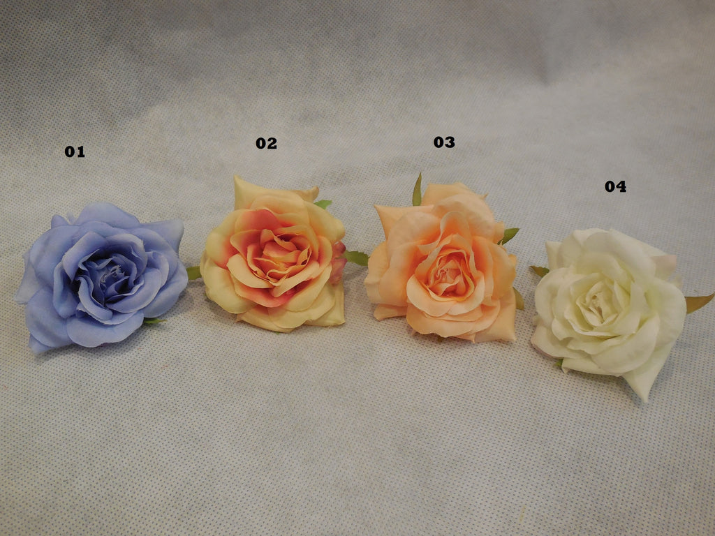 Fabric Rose For Wedding bridal Crown & Craft DIY 4colour choices 8cm each rose