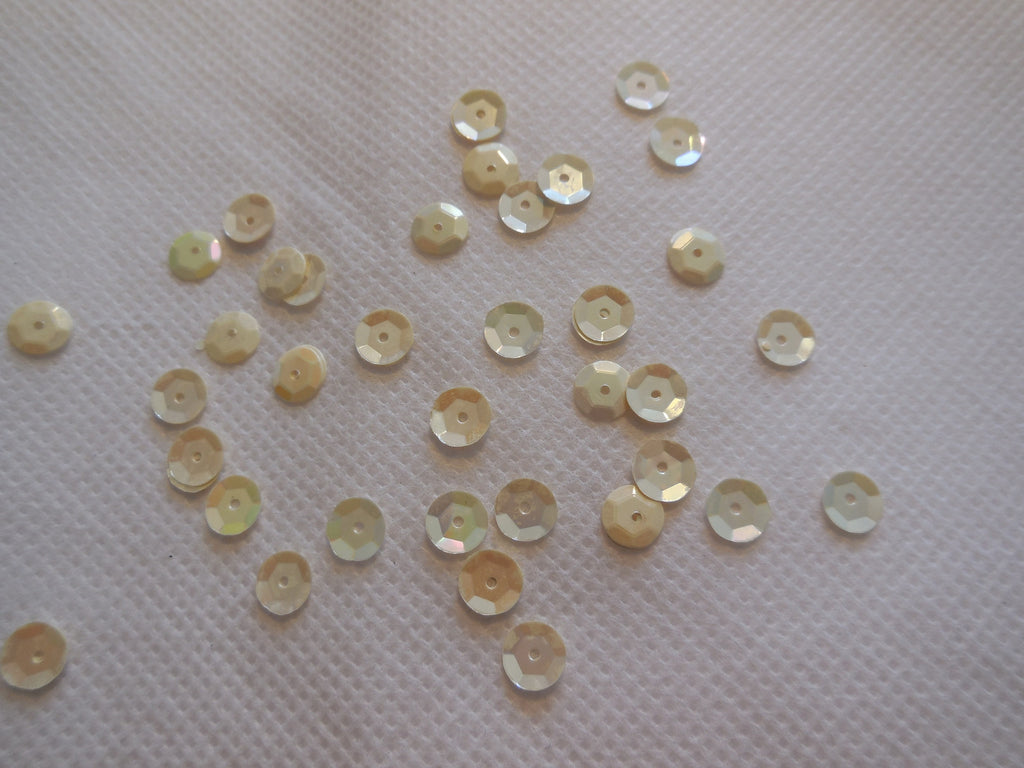 Bridal Wedding Champagne Hologram Round Cupped Sequins 6mm approx1700/pack 20g