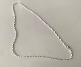 Craftuneed 2 X 925 silver necklace jewellery finding making 44cm water wave necklace chain