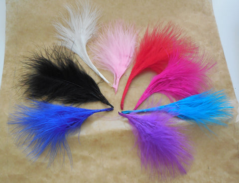 2 Pieces shower stripped hat Mount feathers Millinery / craft feathers . various colours. sold by per 2 feathers