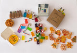 1:6 miniature dollhouse assorted food and drink pizza cashier machine grocery props for barbie doll