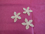 Craftuneed 6 pieces of beige little floral lace applique sew on embroidered flower lace motif patch