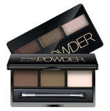 BIOAOUA 3 colours eyebrow shaping Kit eyebrow powder makeup palette set with mirror and brush