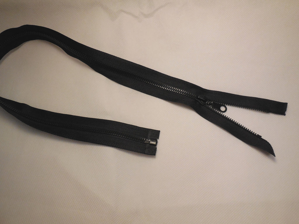 Chunky Open Ended zip plastic teeth choice of 5 colours in 60cm zipper length