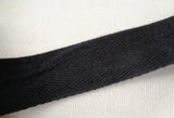 black plain cotton linen blend fabric ribbon / Blank sewing label in width 3cm is for sale. Sold by Per Meter