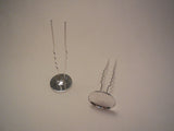 2 pieces Silver craft hair pins jewellery making hair accessory diy 6.7cm length