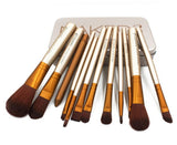 Professional 12 makeup brushes set Foundation blending powder brush with a FREE tin box