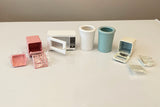Craftuneed 1:6 dollhouse miniature microwave oven kitchen bin furniture decor barbie doll