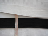 2.5cm wide Flat Elastic waistband black or white high quality. Sold by Meter(s)
