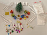 Craftuneed miniature mini Christmas tree decoration set for doll Xmas tree props scene