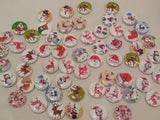 10pcs Christmas Themes Round Wood sew on Children clothes buttons sewing DIY 2cm