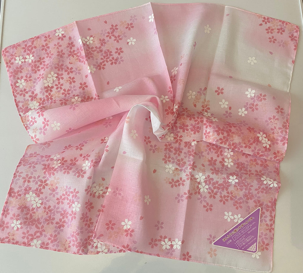 Craftuneed Premium 100% cotton Japanese flower print handkerchief Ladies Hankies multi size available Perfect gift