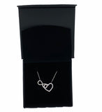 Craftuneed women 925 sterling silver infinity heart zircon stone necklace women heart pendant necklace gift