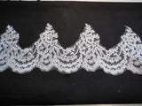 Ivory Eyelash Floral lace trim Bridal Wedding veil/ hemming lace trim Per Yard