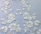 Craftuneed A mirror match pair bridal wedding floral lace applique sew on flower lace motif patch for dress sewing