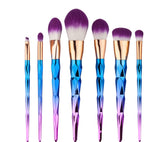 Professional 7 foundation makeup brushes set powder brush with soft fibre hair