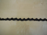 Black decorative floral lace trim/ Clothing Sewing Dress trim. Sold by per yard.