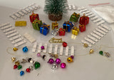 Craftuneed miniature mini Christmas tree decoration set for doll Xmas tree props scene