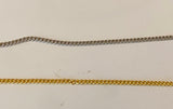 Craftuneed job lot 4pcs alloy curb chain jewellery finding craft making thickness 0.6mm and 0.35mm silver and gold colour each chain 1meter